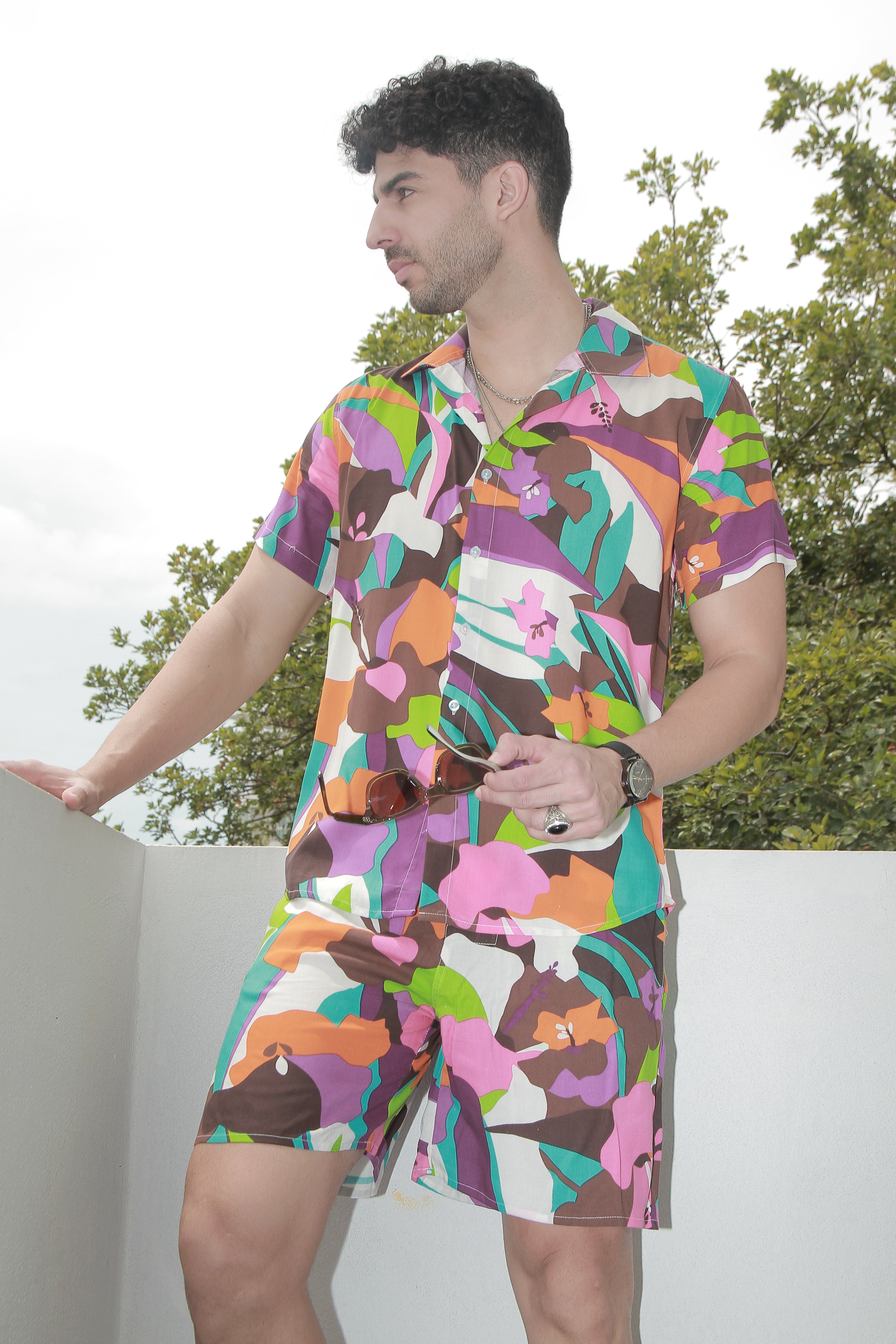 Multicolor "Craft" Rayon Co-ord