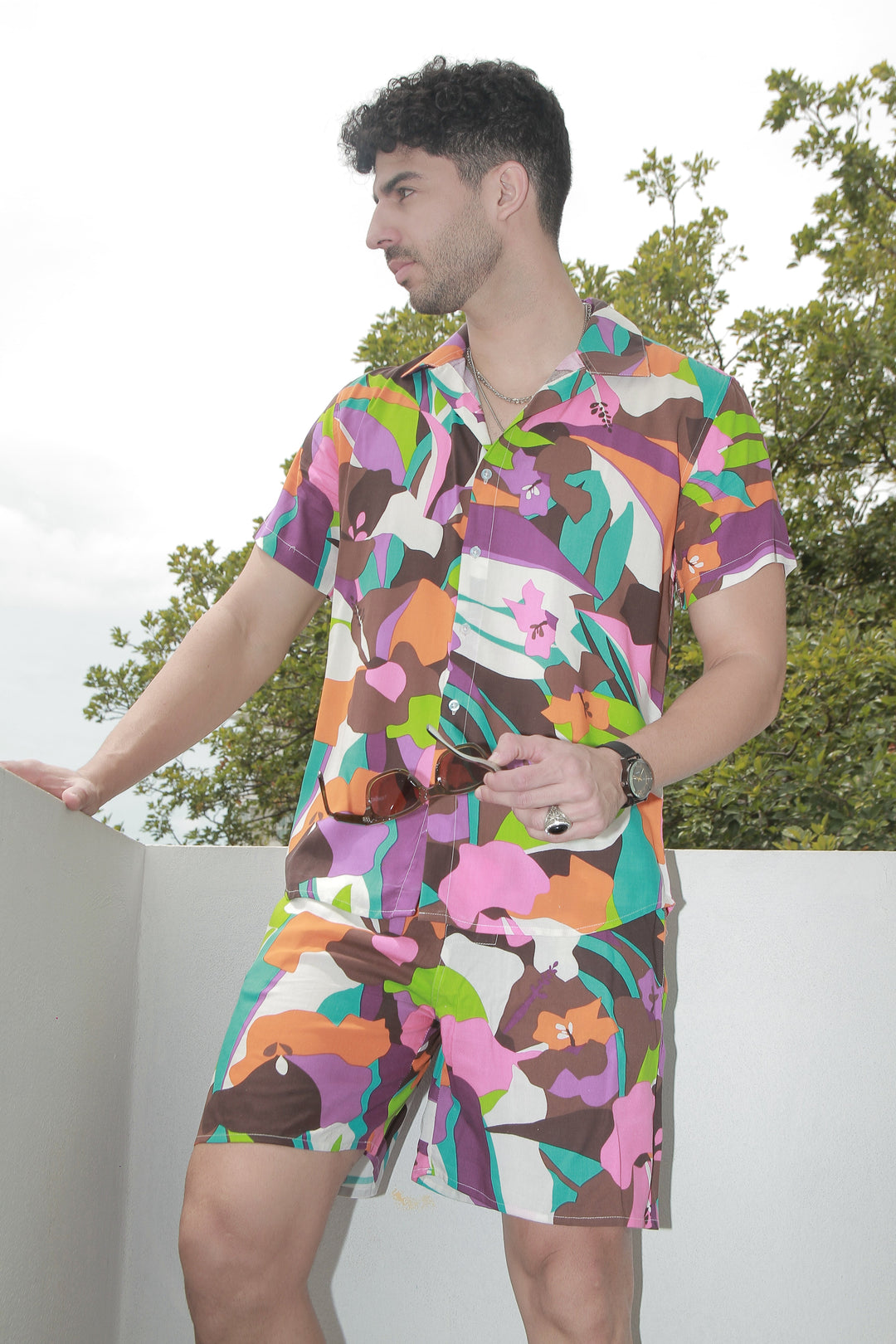Multicolor "Craft" Rayon Co-ord