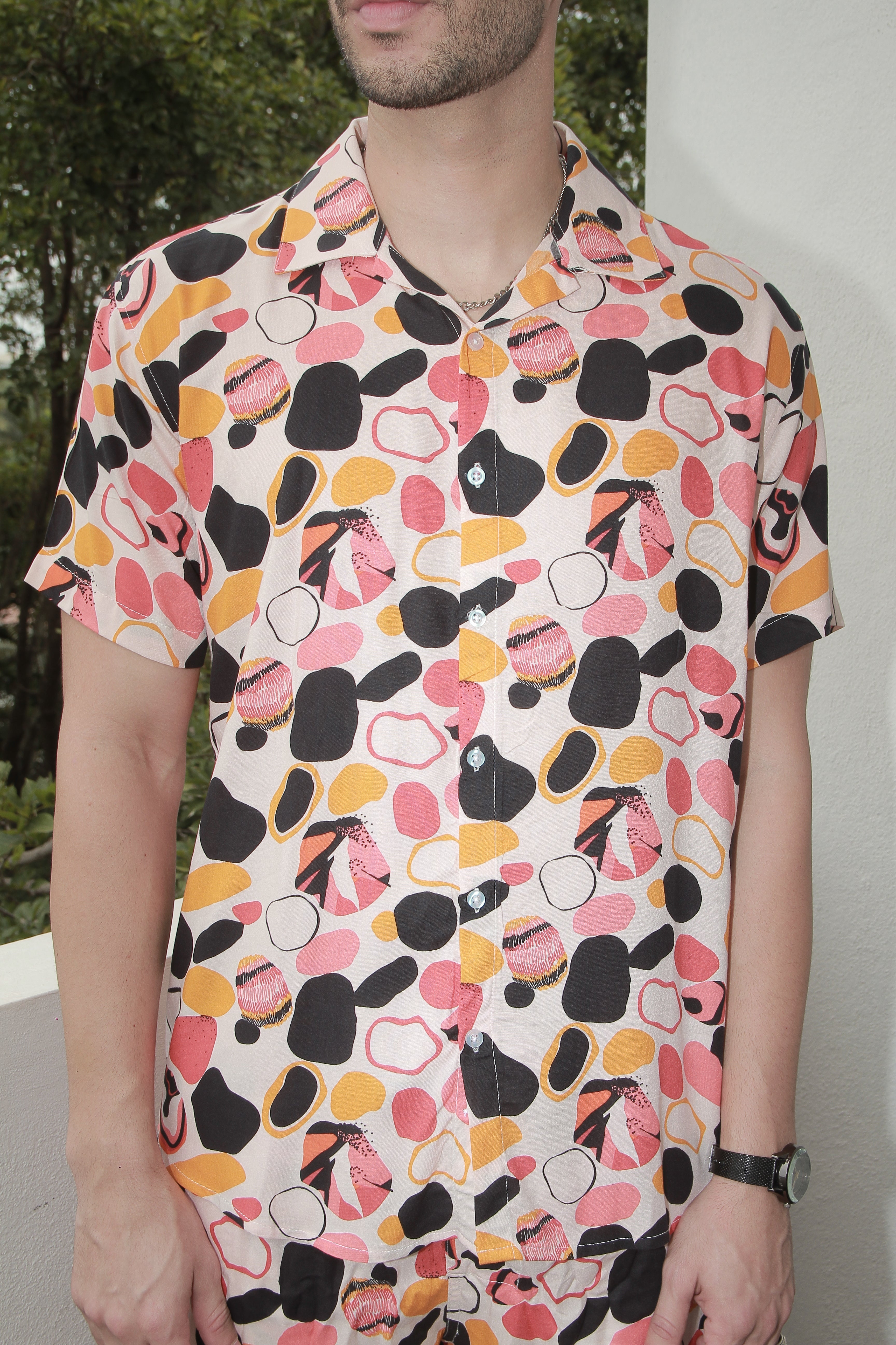 Peach "Ameba" Rayon Co-ord