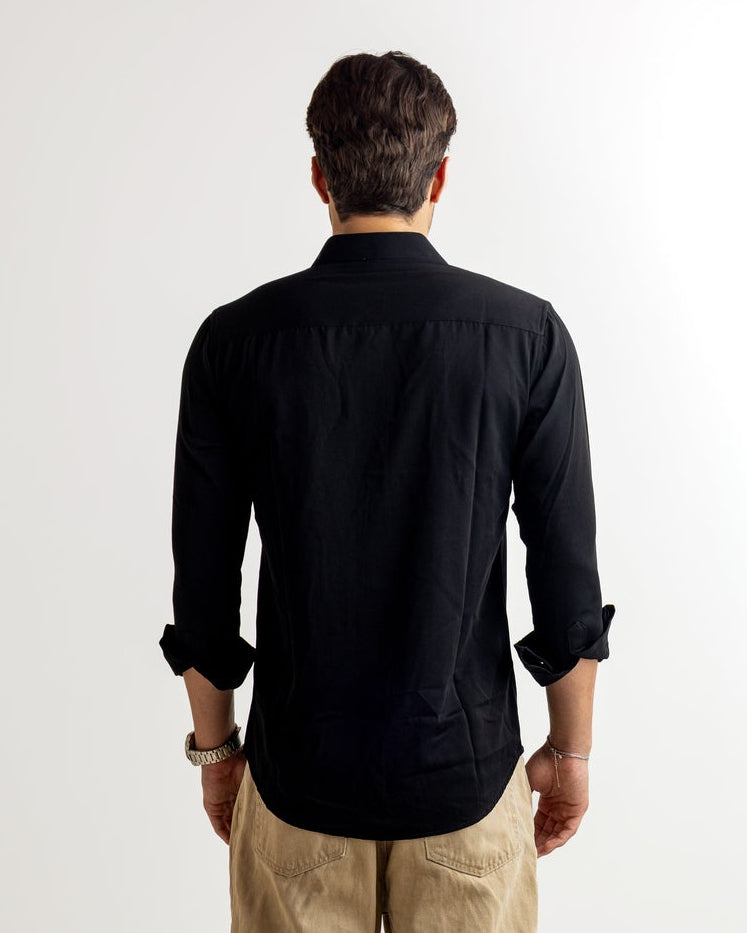 Black Color Horse Embellished Shirt