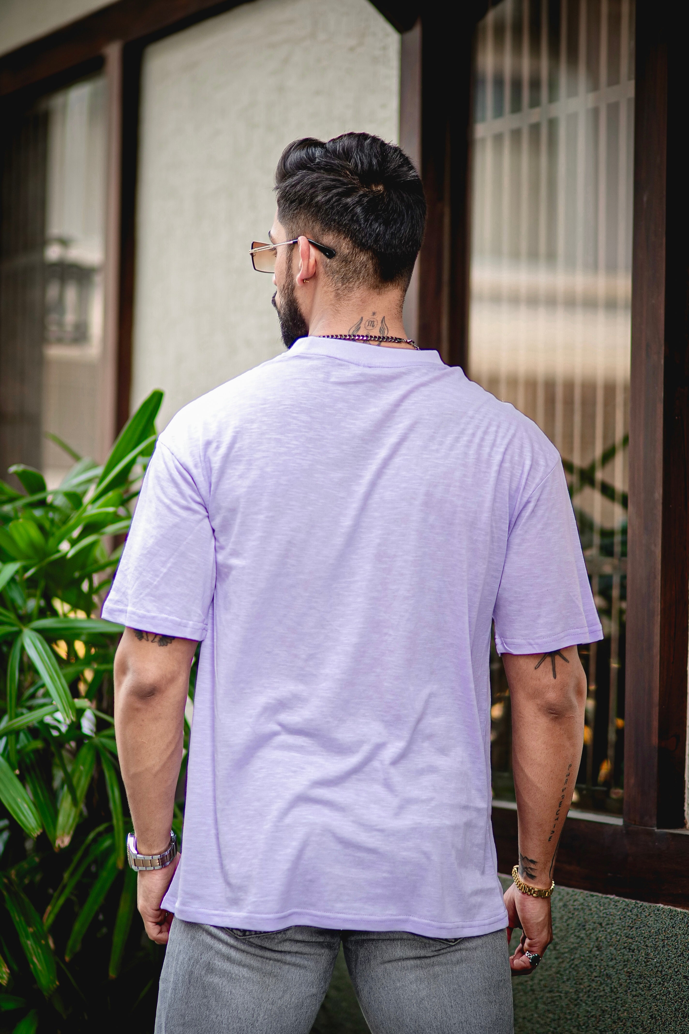 Lavender "ONE IN A MELON" Oversized Cotton T-Shirt