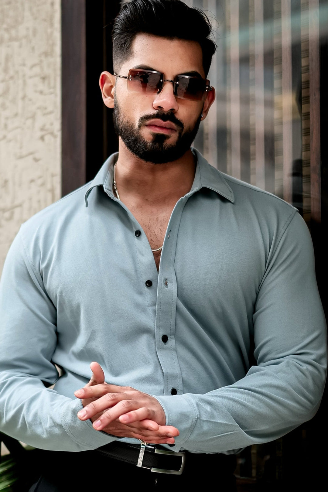 Light Blue Slim Fit Formal Shirt