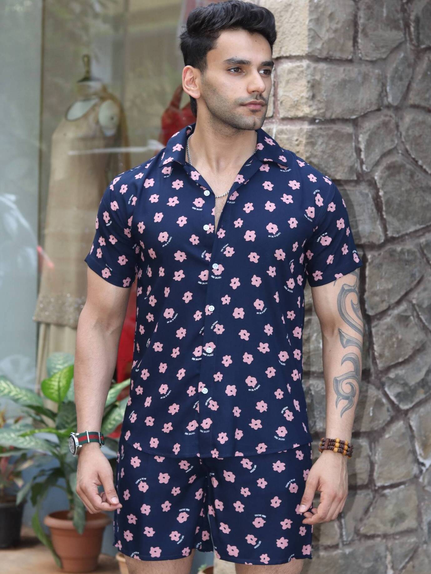 Pink Floral Navy Co-Ord