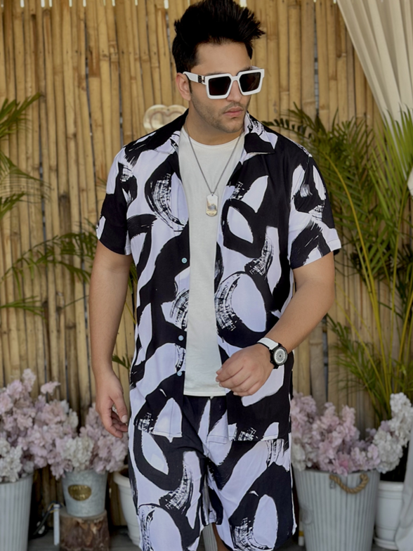 CRAFT BLACK RAYON PRINTED CO-ORDS