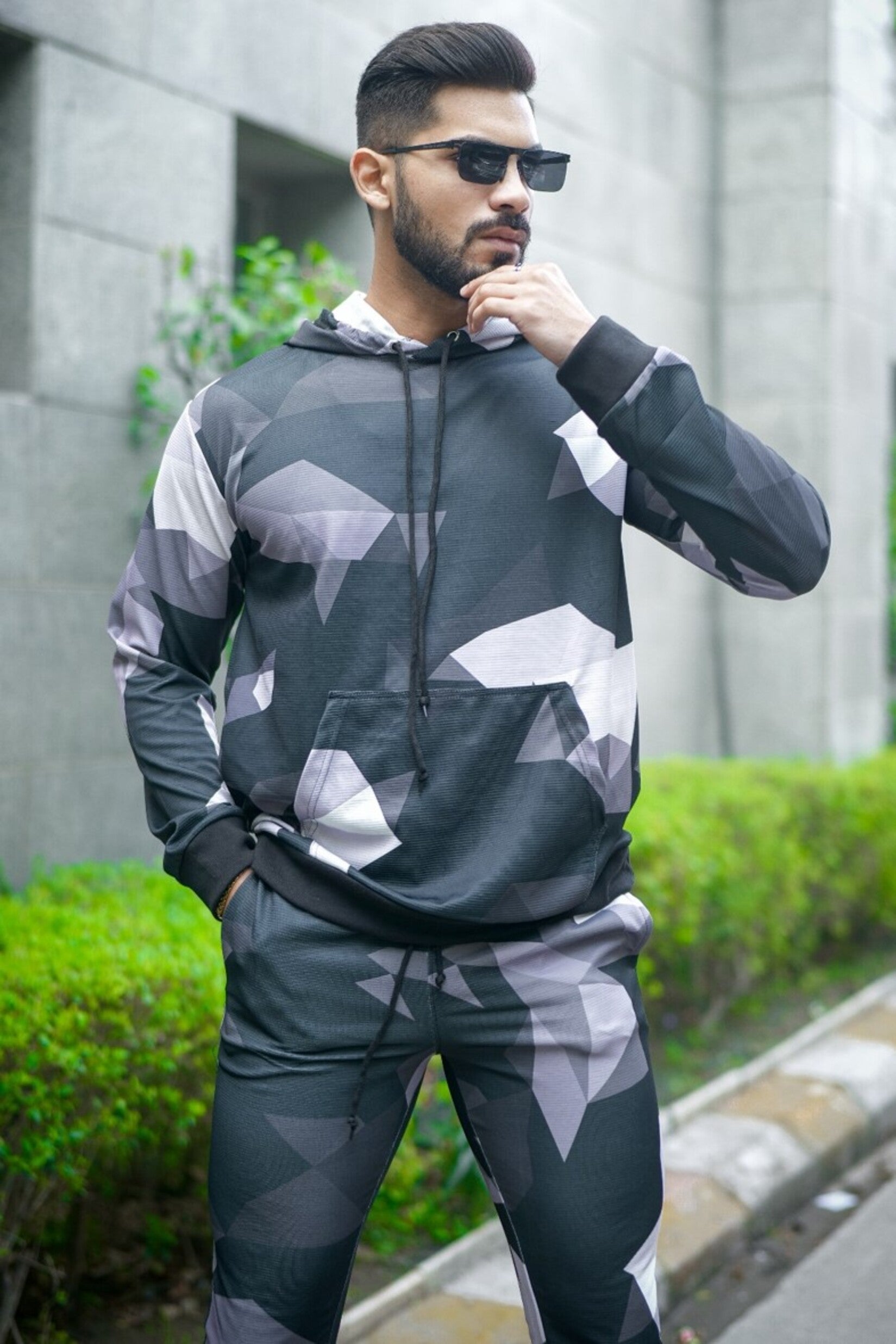Digital Printed Abstract Green Tracksuit Co-Ords