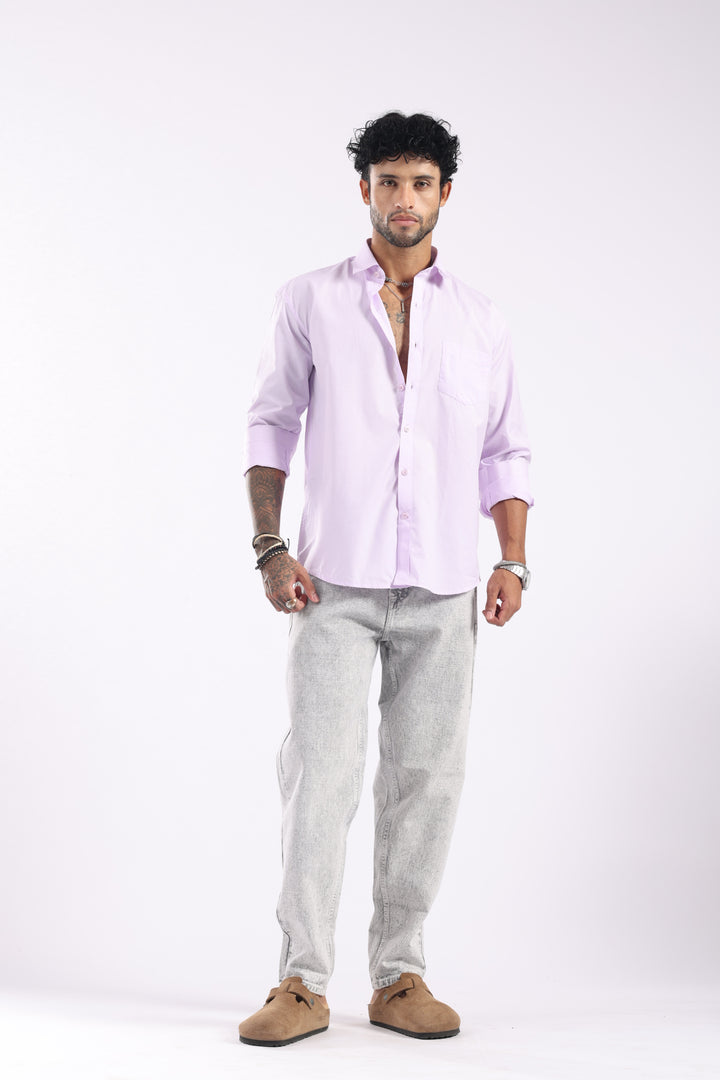 Light Pink Full Sleeve Casual Shirt