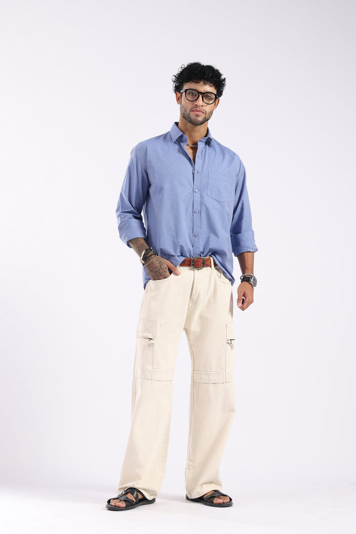 Blue Full Sleeve Casual Shirt