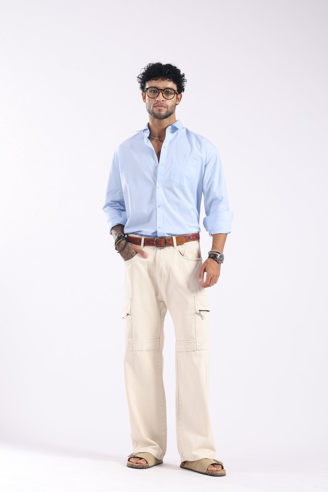 Sky Blue Full Sleeve Casual Shirt