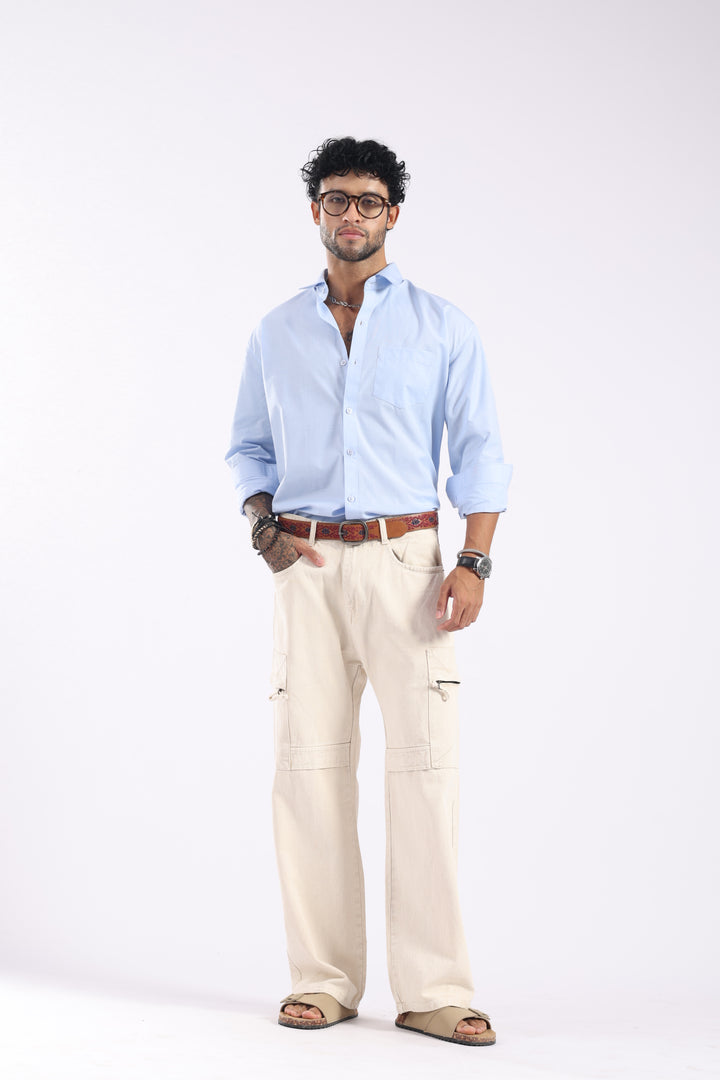 Sky Blue Full Sleeve Casual Shirt