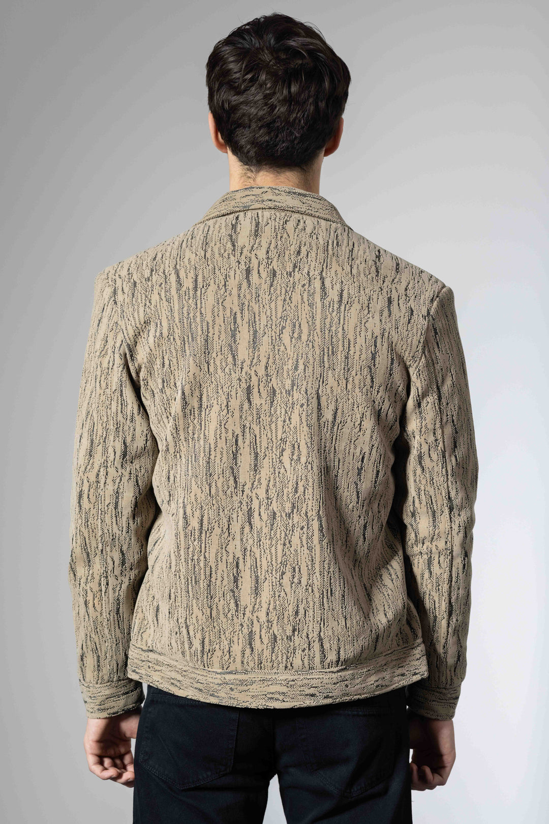 Brown Men Double Pocket Winter Overshirt