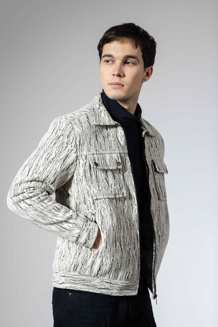 Off White Men Double Pocket Winter Overshirt