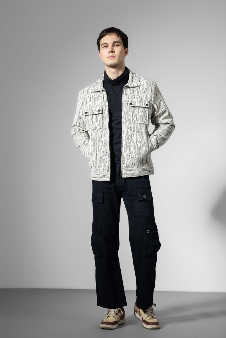 Off White Men Double Pocket Winter Overshirt