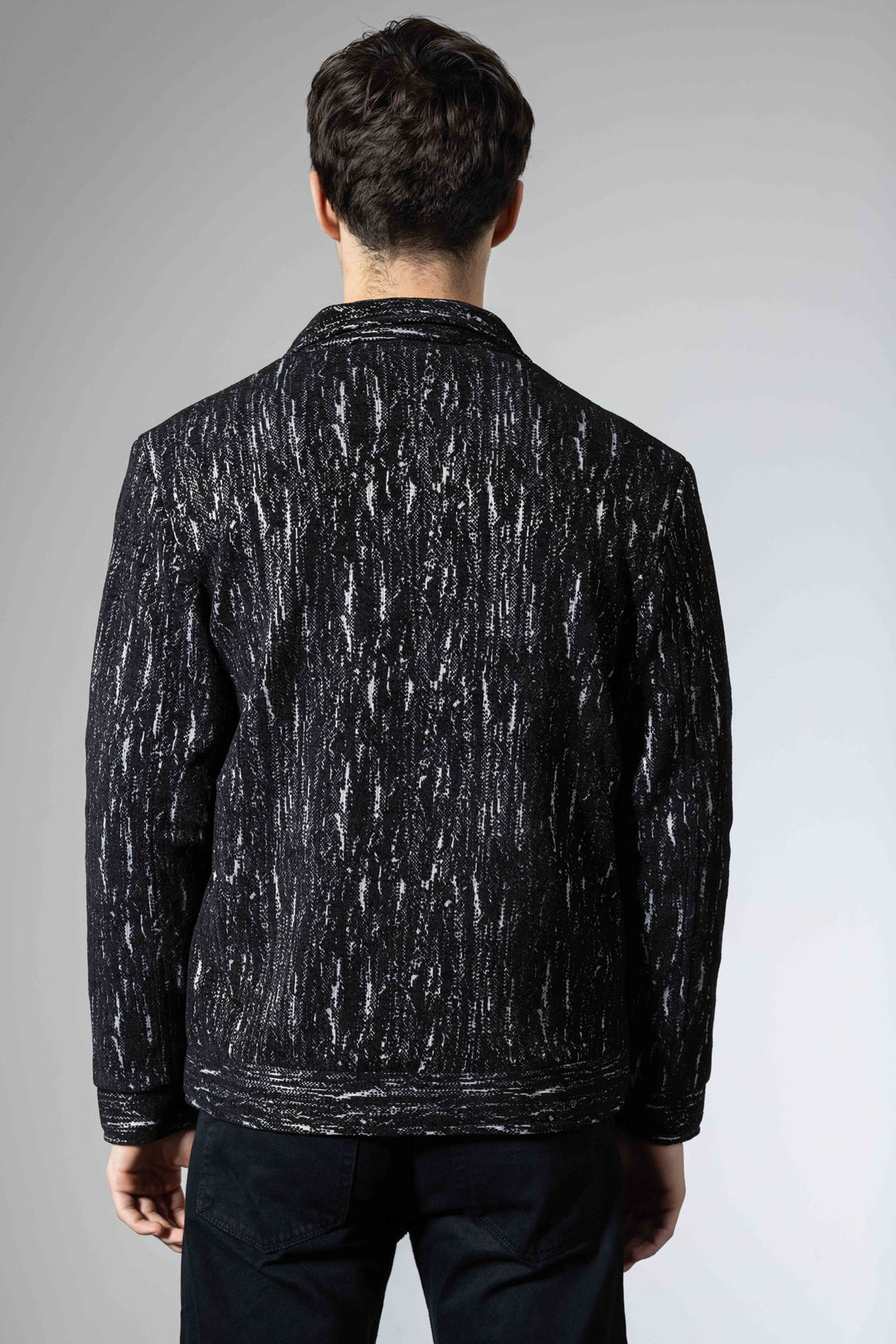 Black Men Double Pocket Winter Overshirt