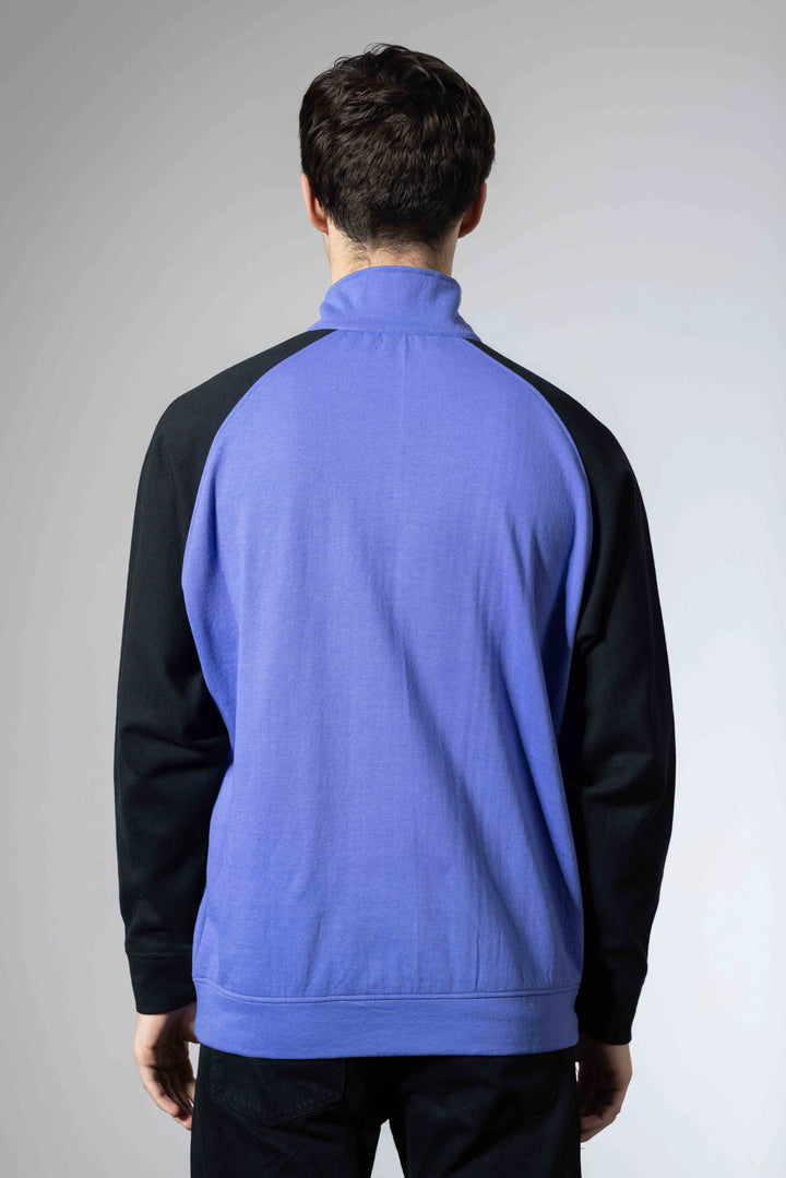 Drop shoulder colorblock sweatshirt