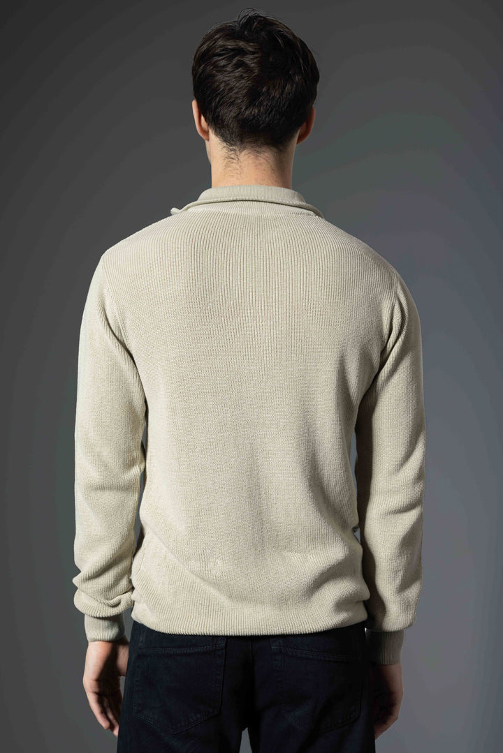 Cream Premium Flat Knit Pullover