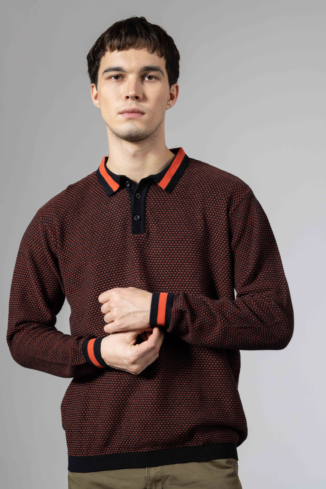 Maroon Black Premium Flatknit Pullover