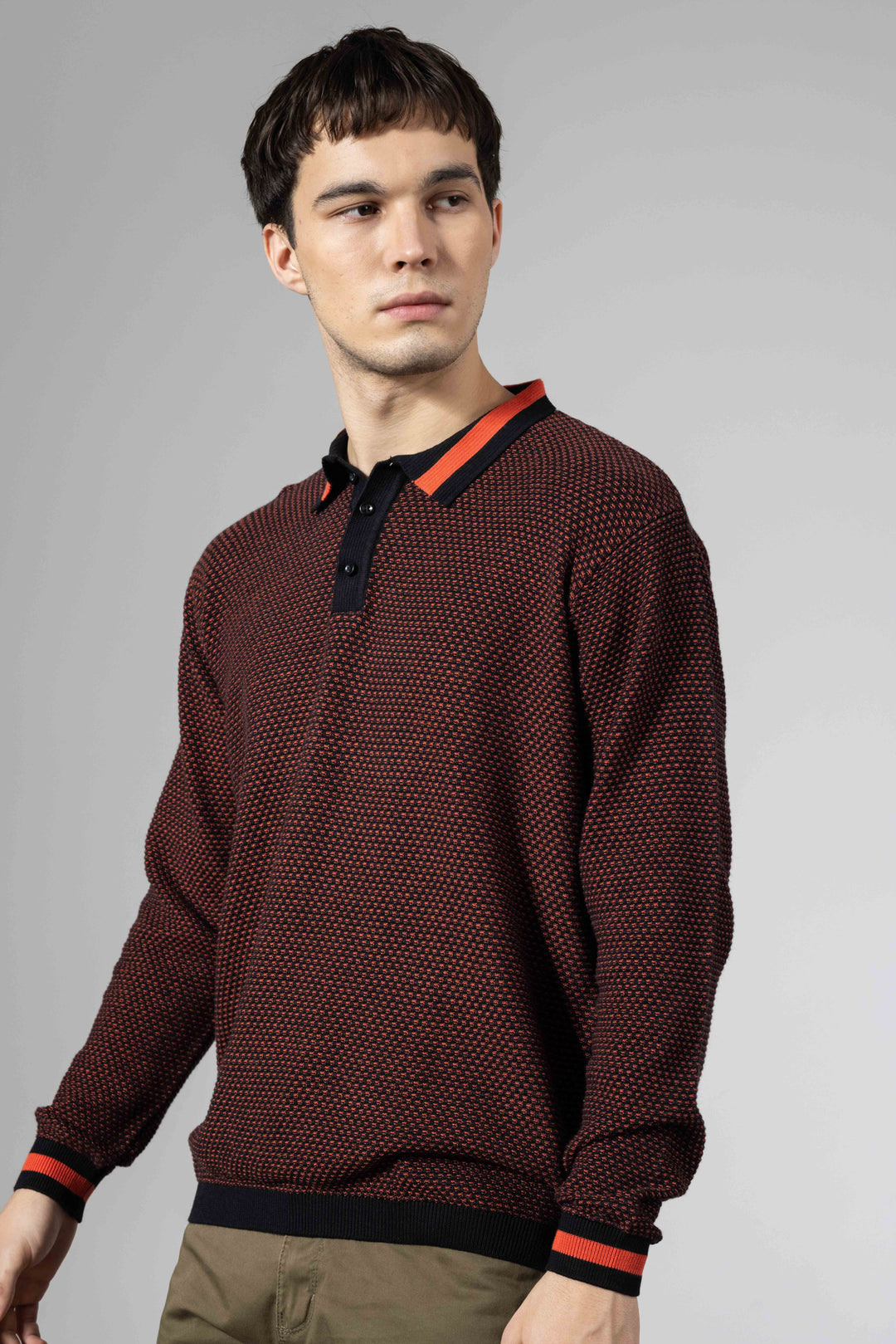 Maroon Black Premium Flatknit Pullover