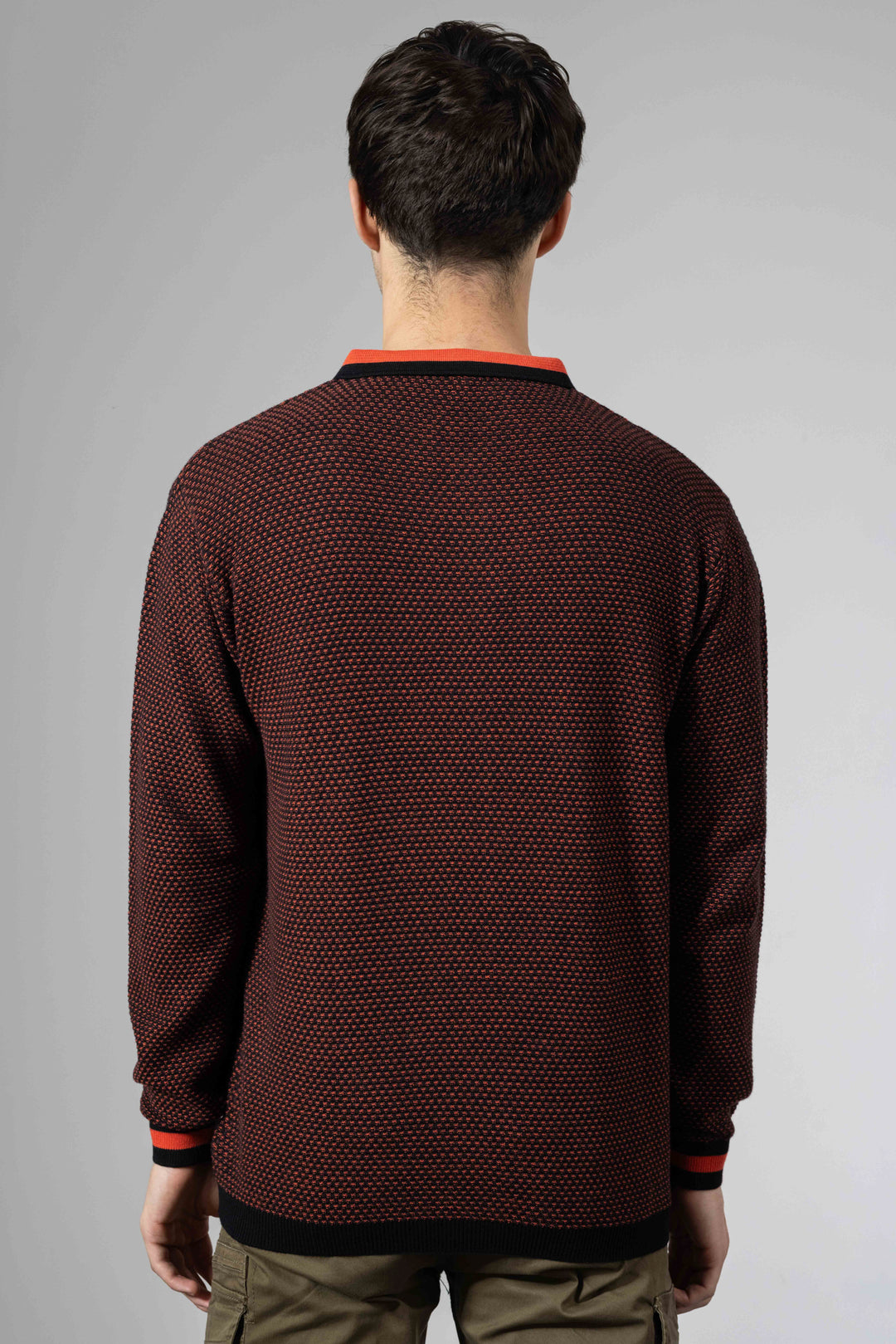 Maroon Black Premium Flatknit Pullover