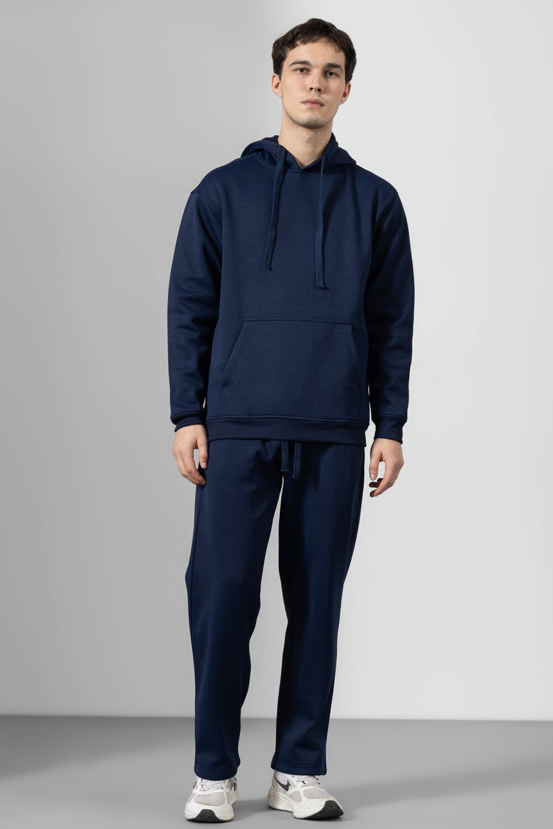 Navy Heavy Fleece(320gsm) 2-piece Loose Fit hoodie and joggers set