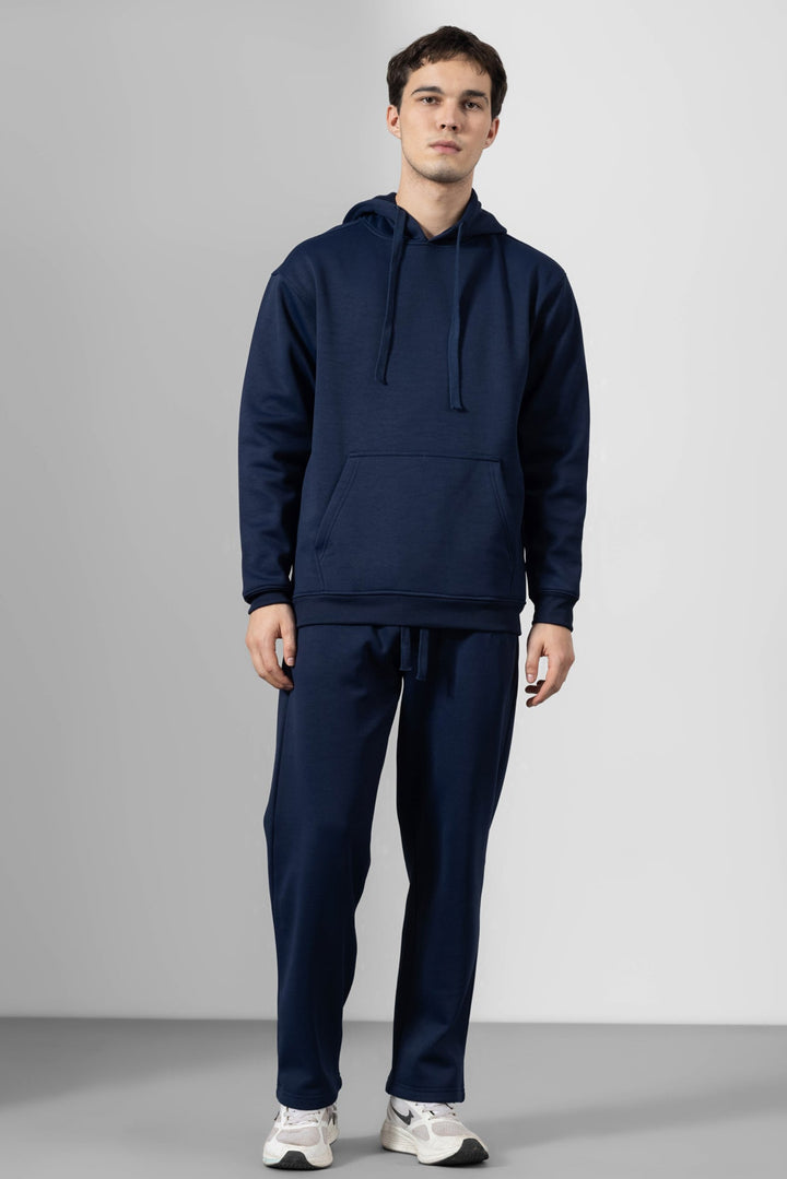Navy Heavy Fleece(320gsm) 2-piece Loose Fit hoodie and joggers set