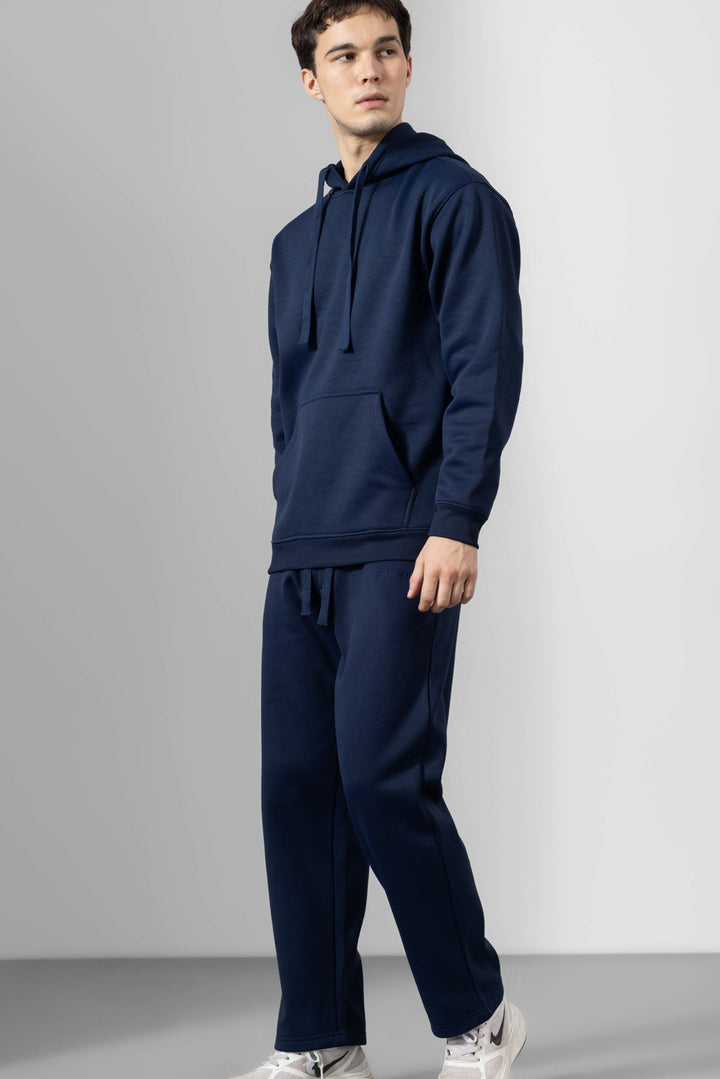 Navy Heavy Fleece(320gsm) 2-piece Loose Fit hoodie and joggers set