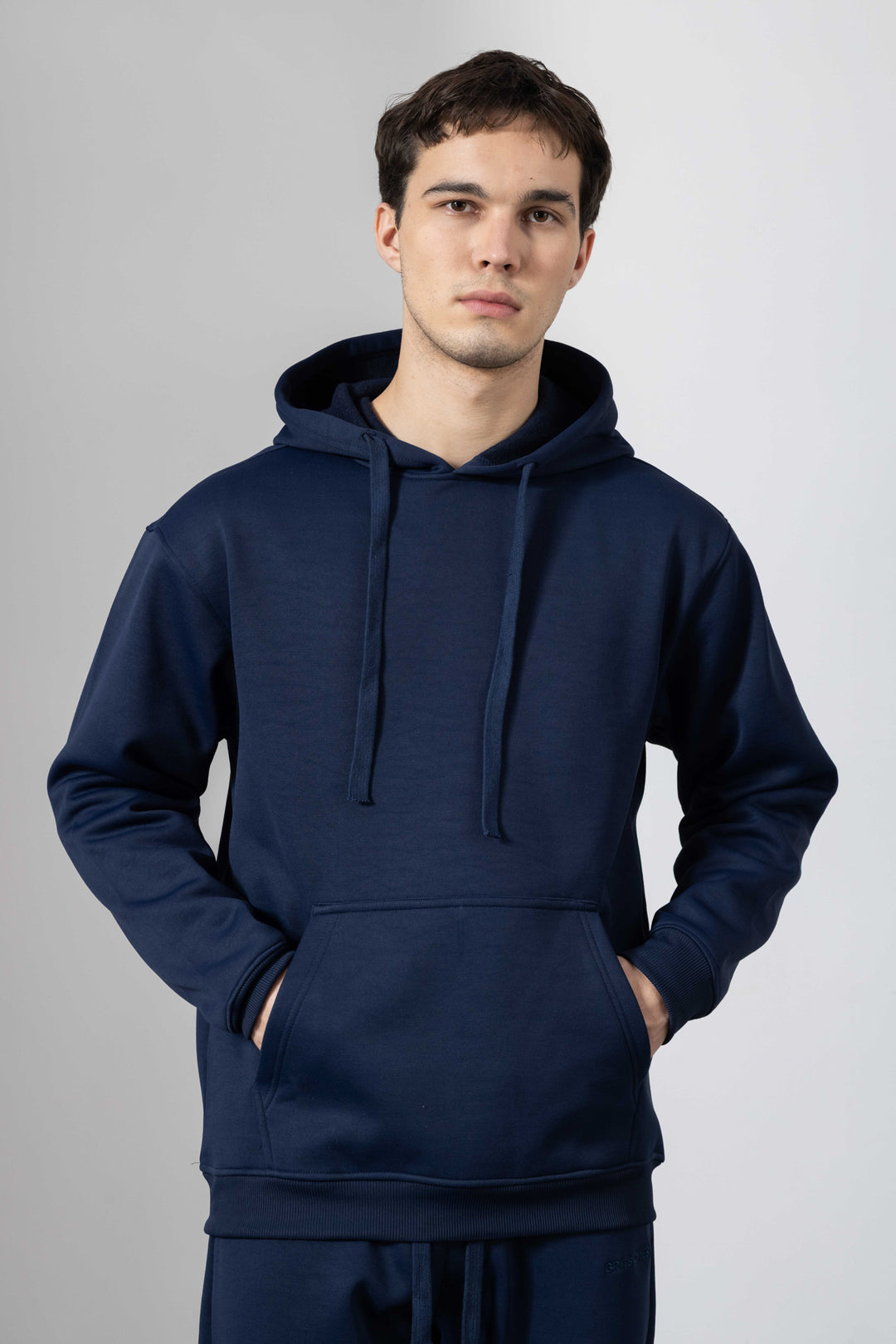 Navy Heavy Fleece(320gsm) 2-piece Loose Fit hoodie and joggers set