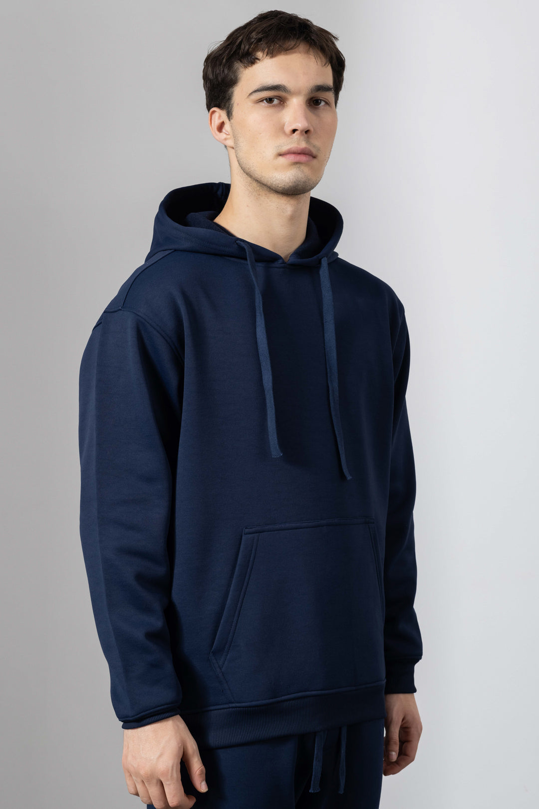Navy Heavy Fleece(320gsm) 2-piece Loose Fit hoodie and joggers set