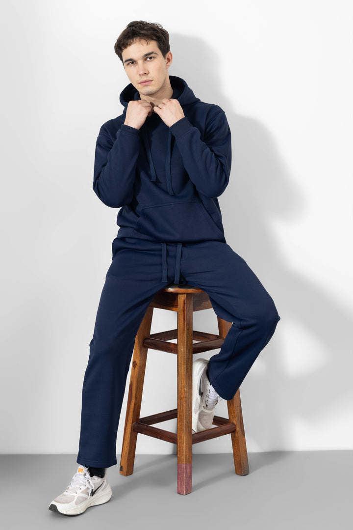 Navy Heavy Fleece(320gsm) 2-piece Loose Fit hoodie and joggers set