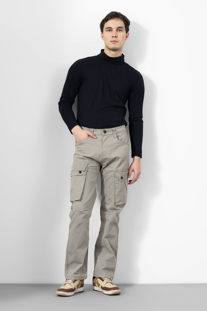 Light Grey Men Cargo Pants