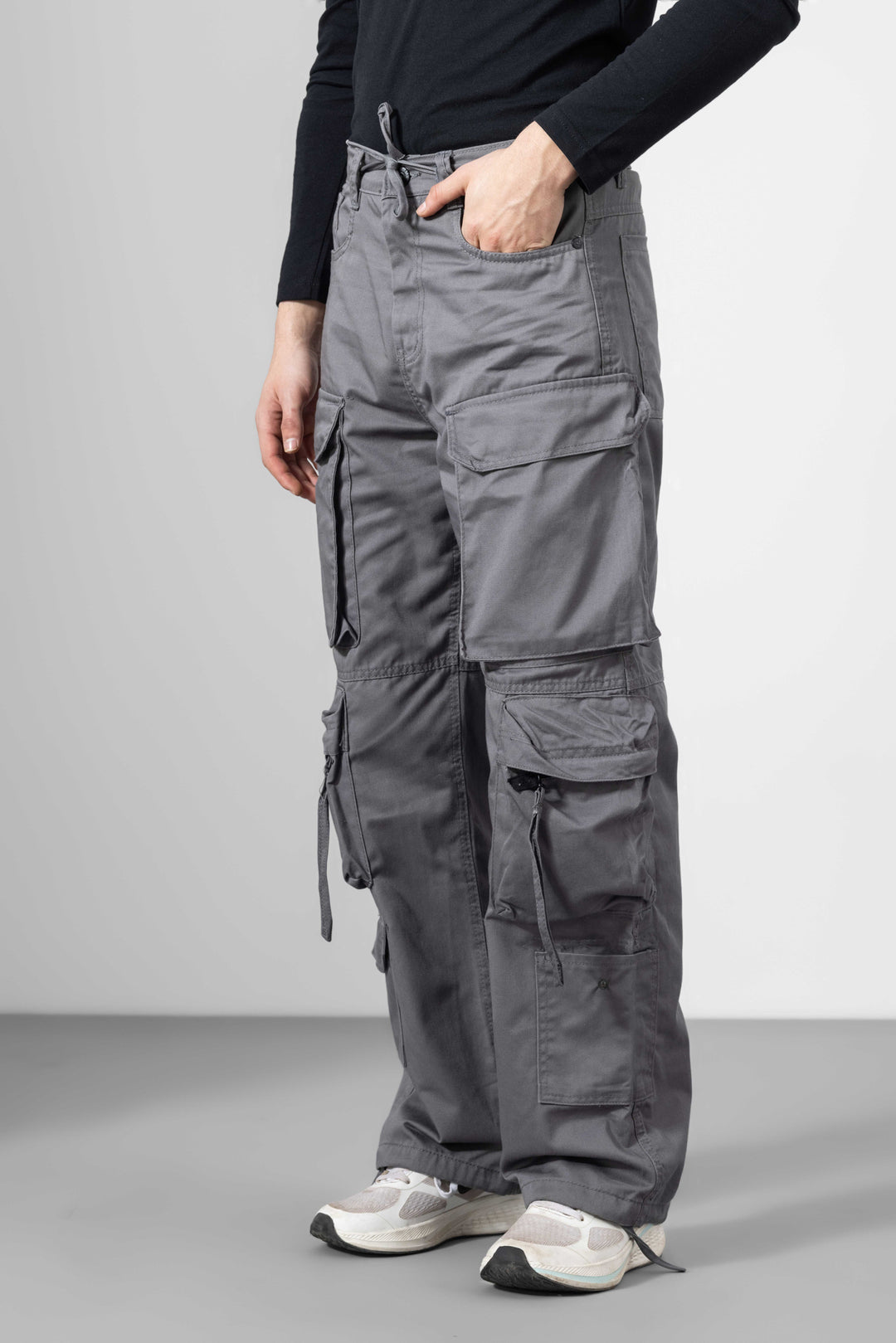 Grey Men Cargo Pants