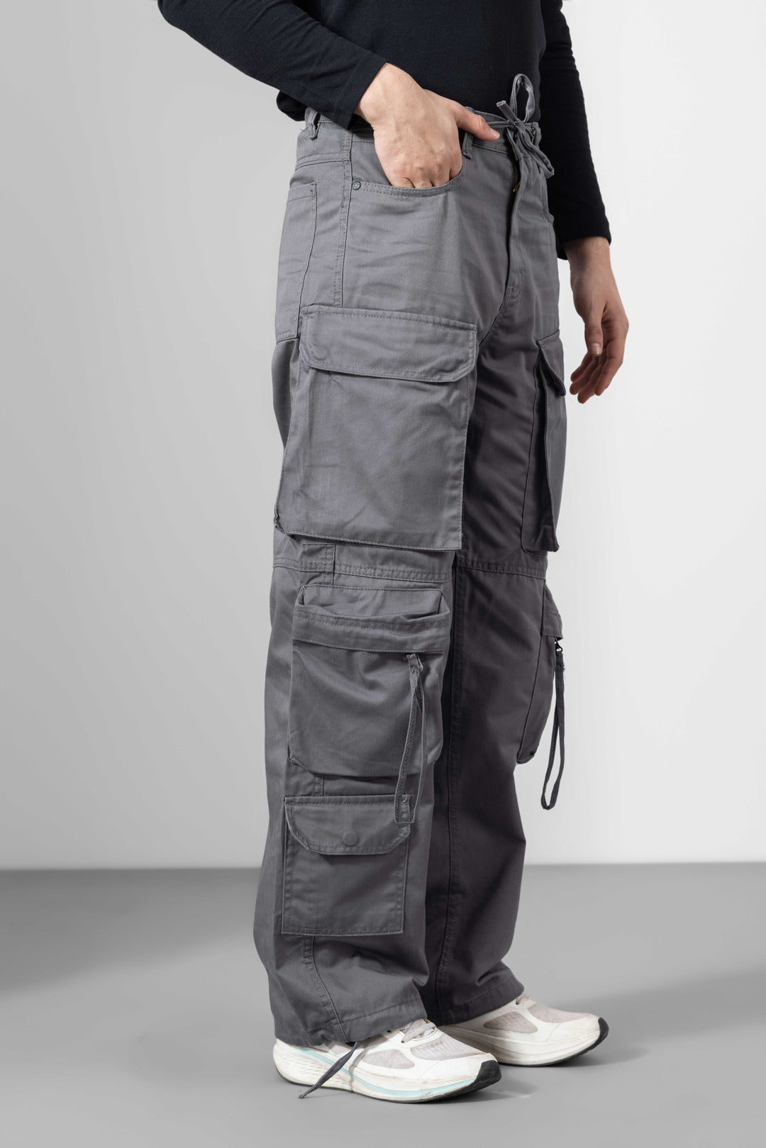 Grey Men Cargo Pants