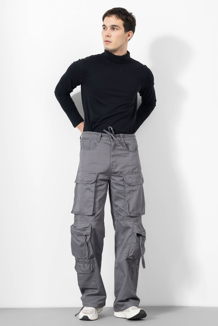 Grey Men Cargo Pants