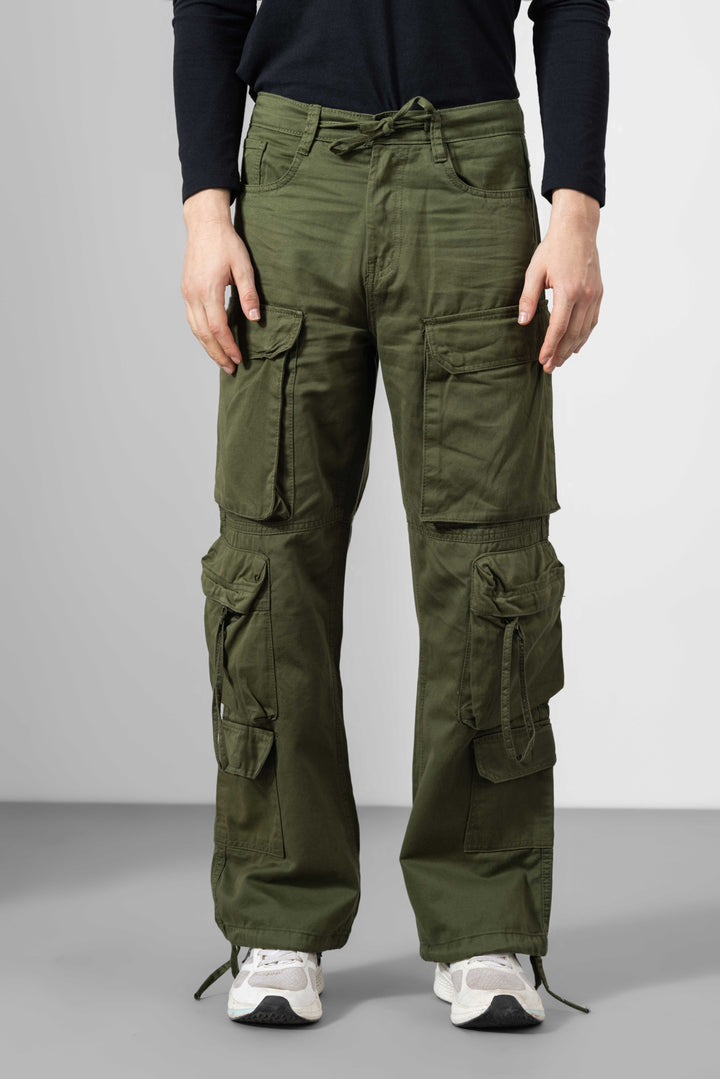 Olive Men Cargo Pants
