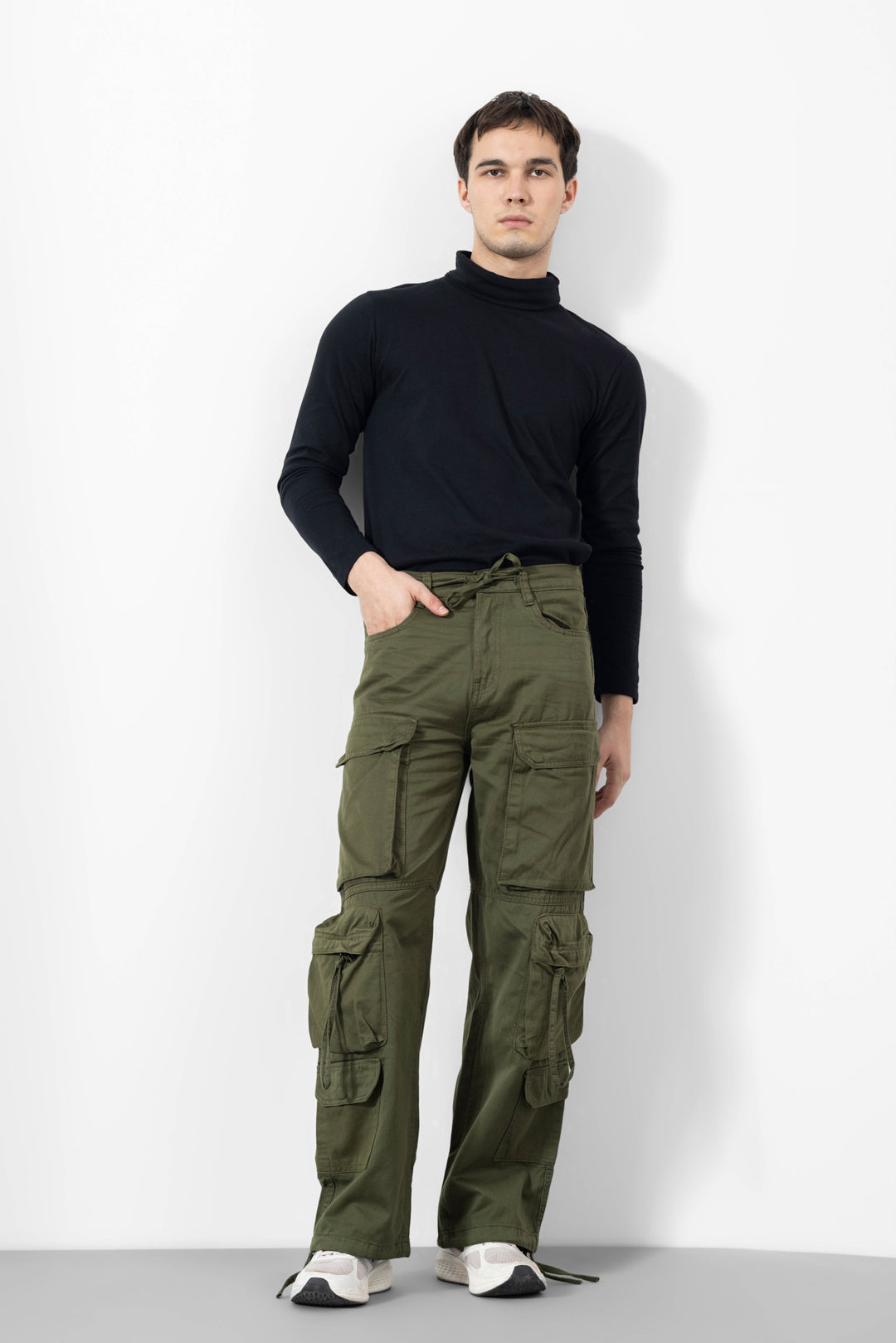 Olive Men Cargo Pants