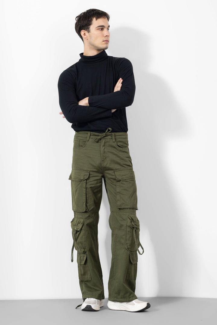 Olive Men Cargo Pants