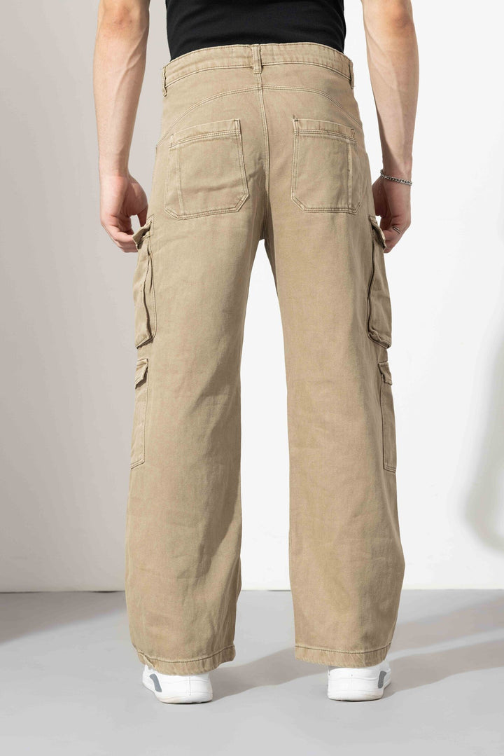 Light green Drawstring Closure Multi Pocket Cargo Pants