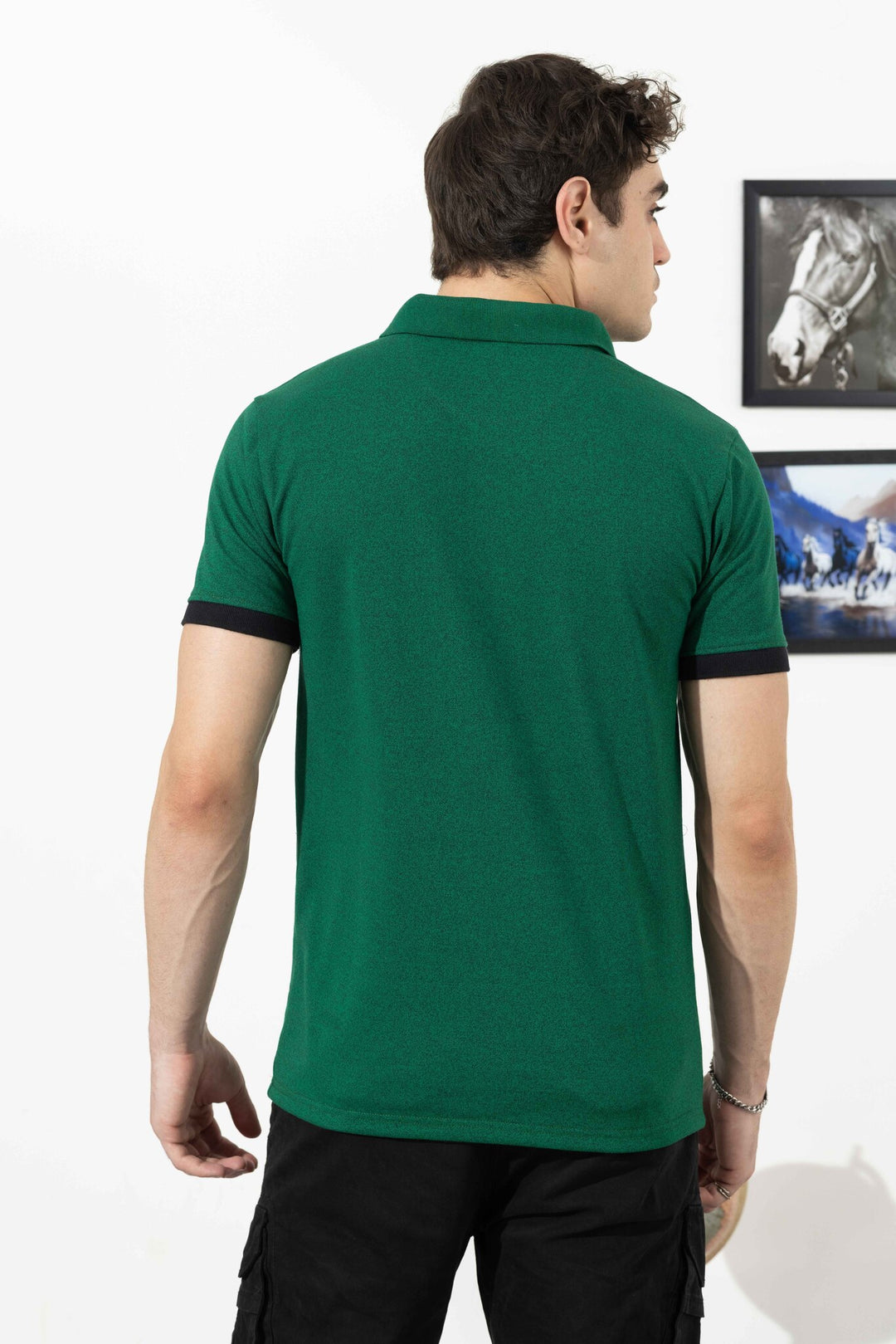 Green Typographic Cotton T-Shirt
