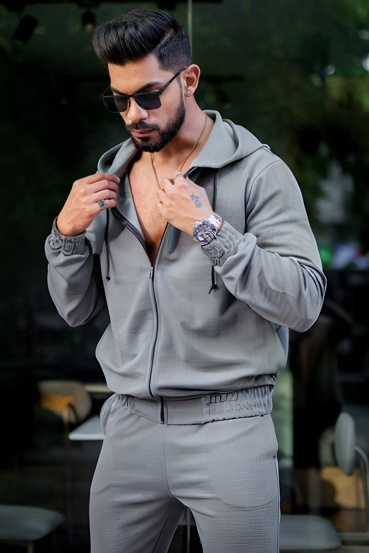 Peanut Check Grey Tracksuit Co-Ords