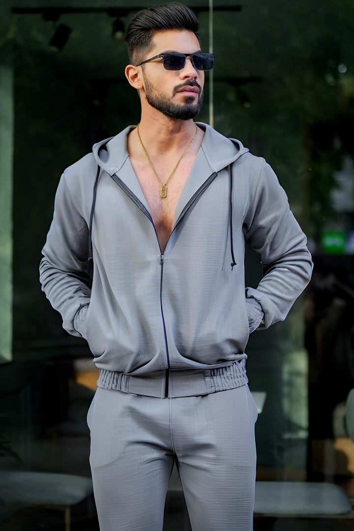 Peanut Check Grey Tracksuit Co-Ords
