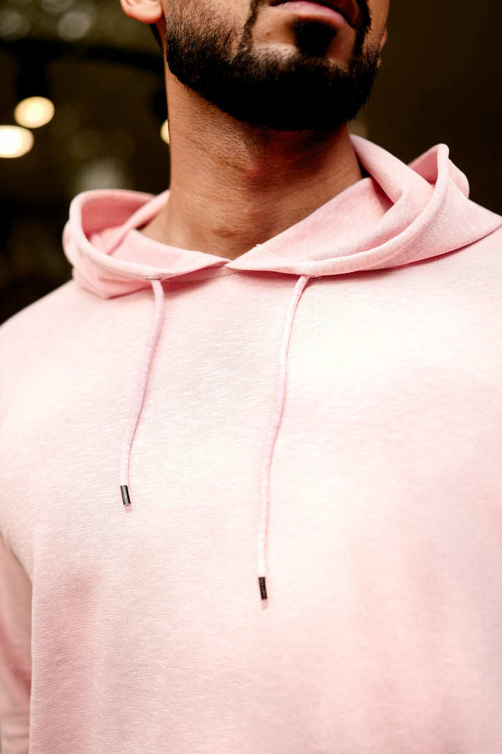 Pink Oversized Hooded Neck T-Shirt