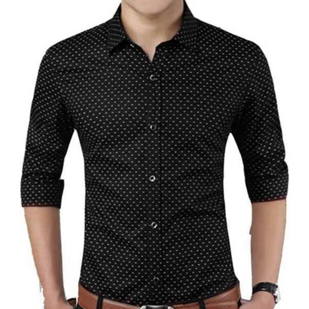 Men's Dotted RC Cotton Blended Shirt