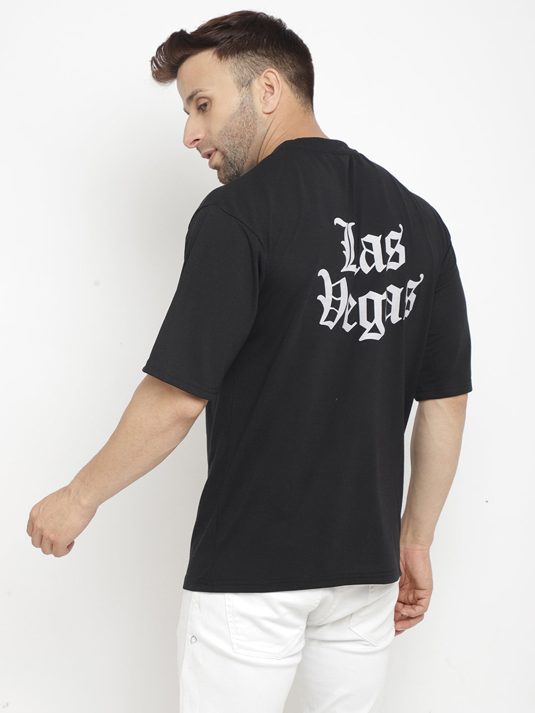 Oversized Black Typography  T-Shirt