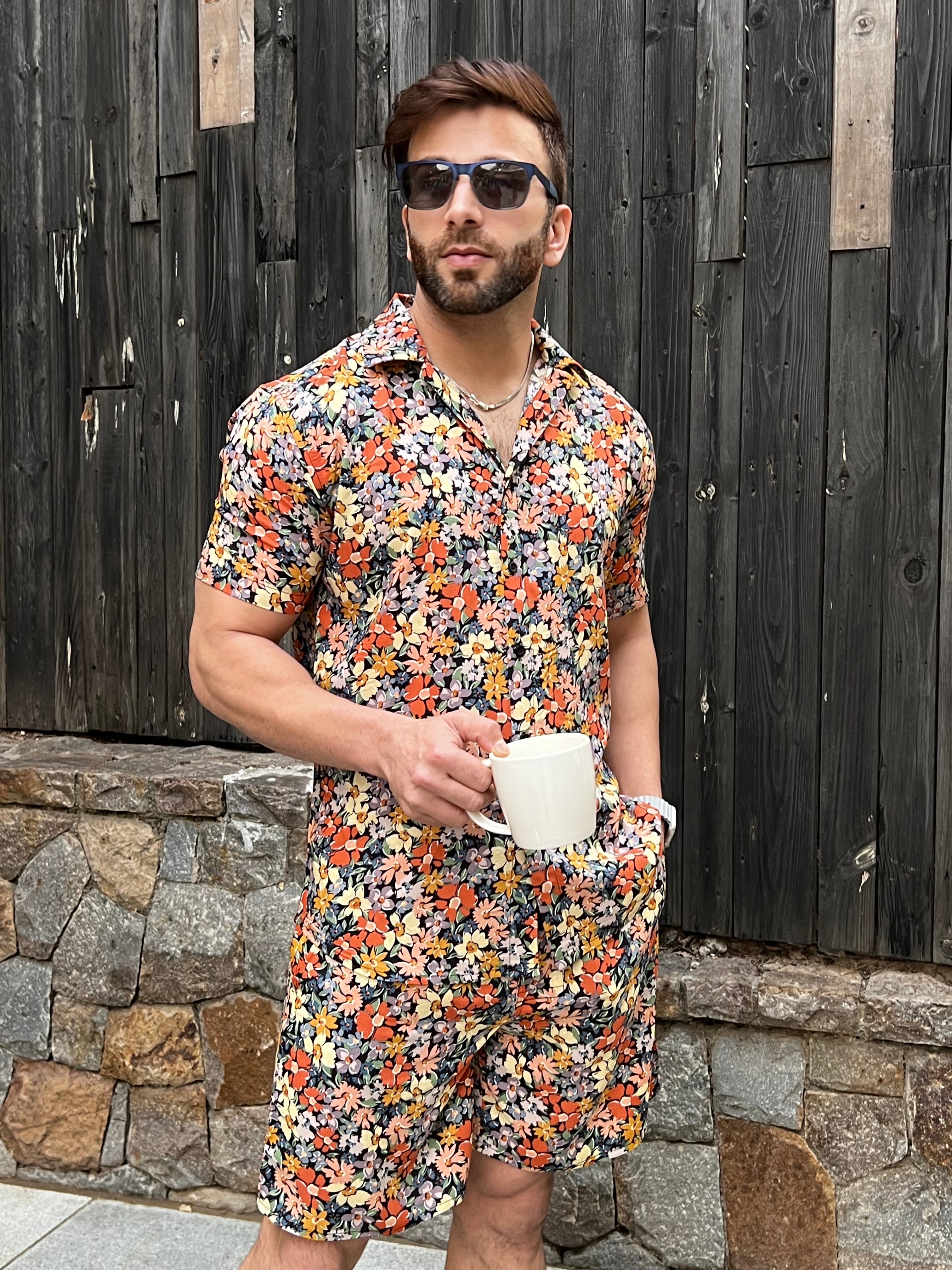FLORAL SUNNY ORANGE CO-ORDS
