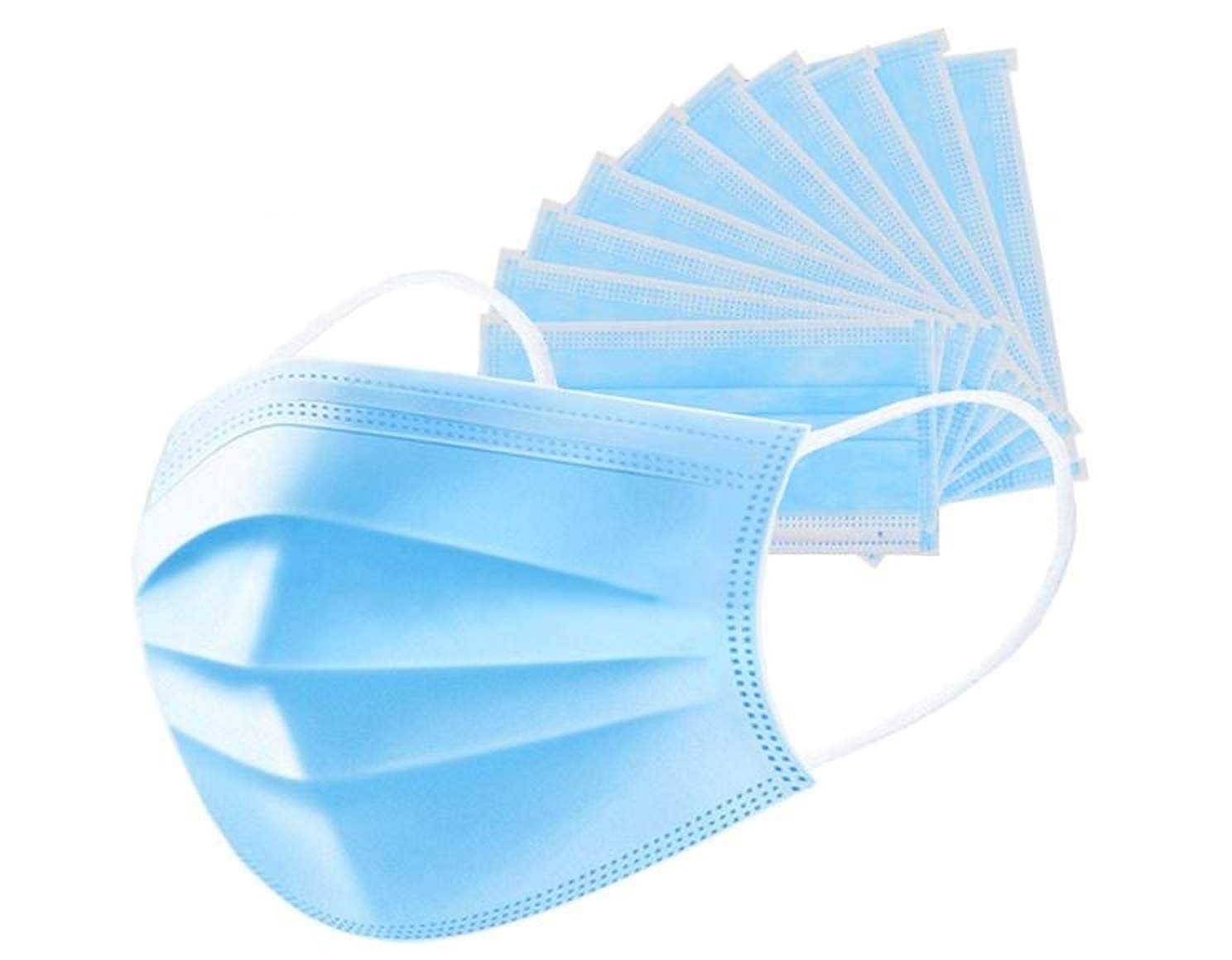 Unisex 3 Ply Non Woven Anti Pollution Surgical Mask- Pack of 100