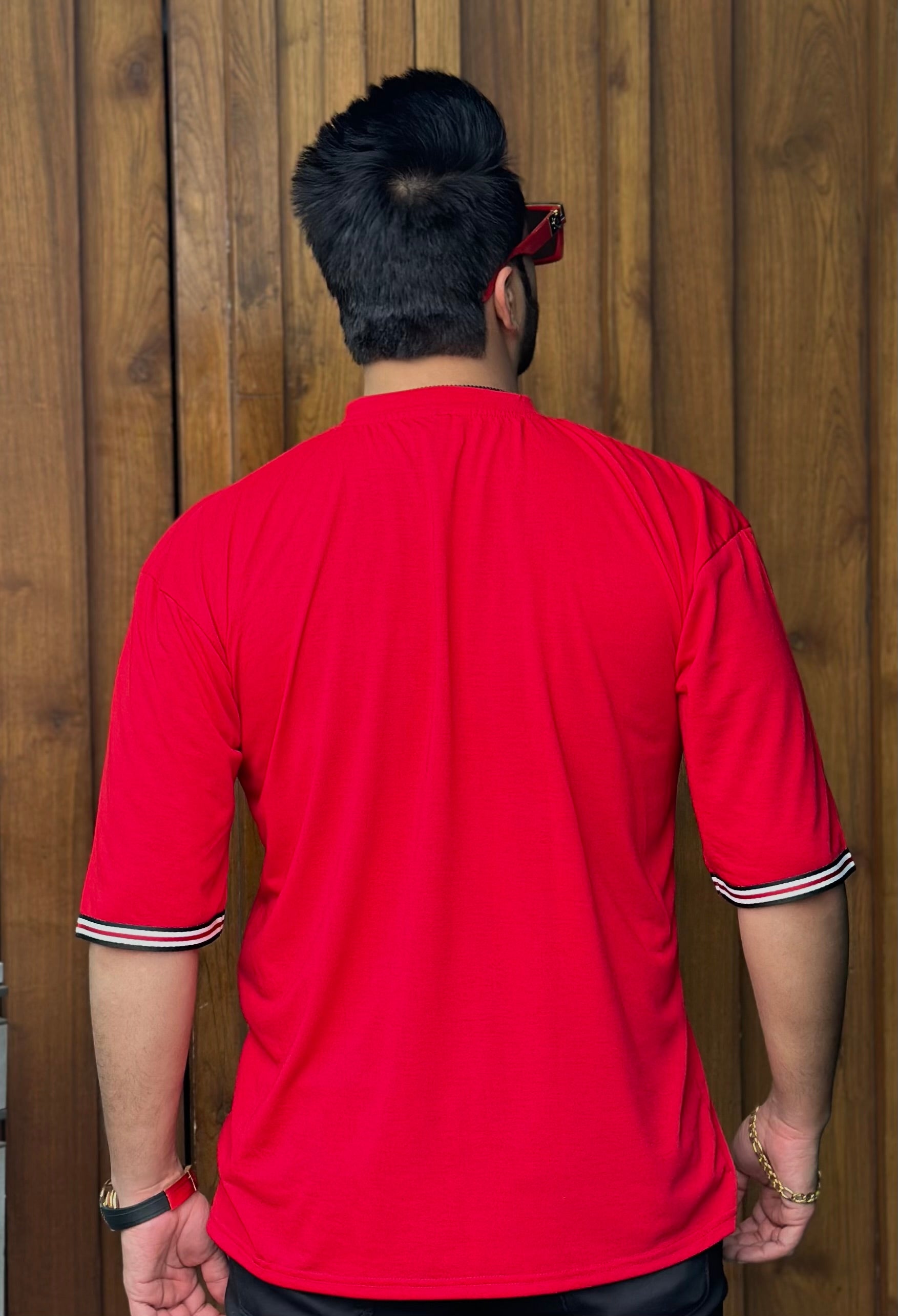 Red Oversized Pocket T-Shirt