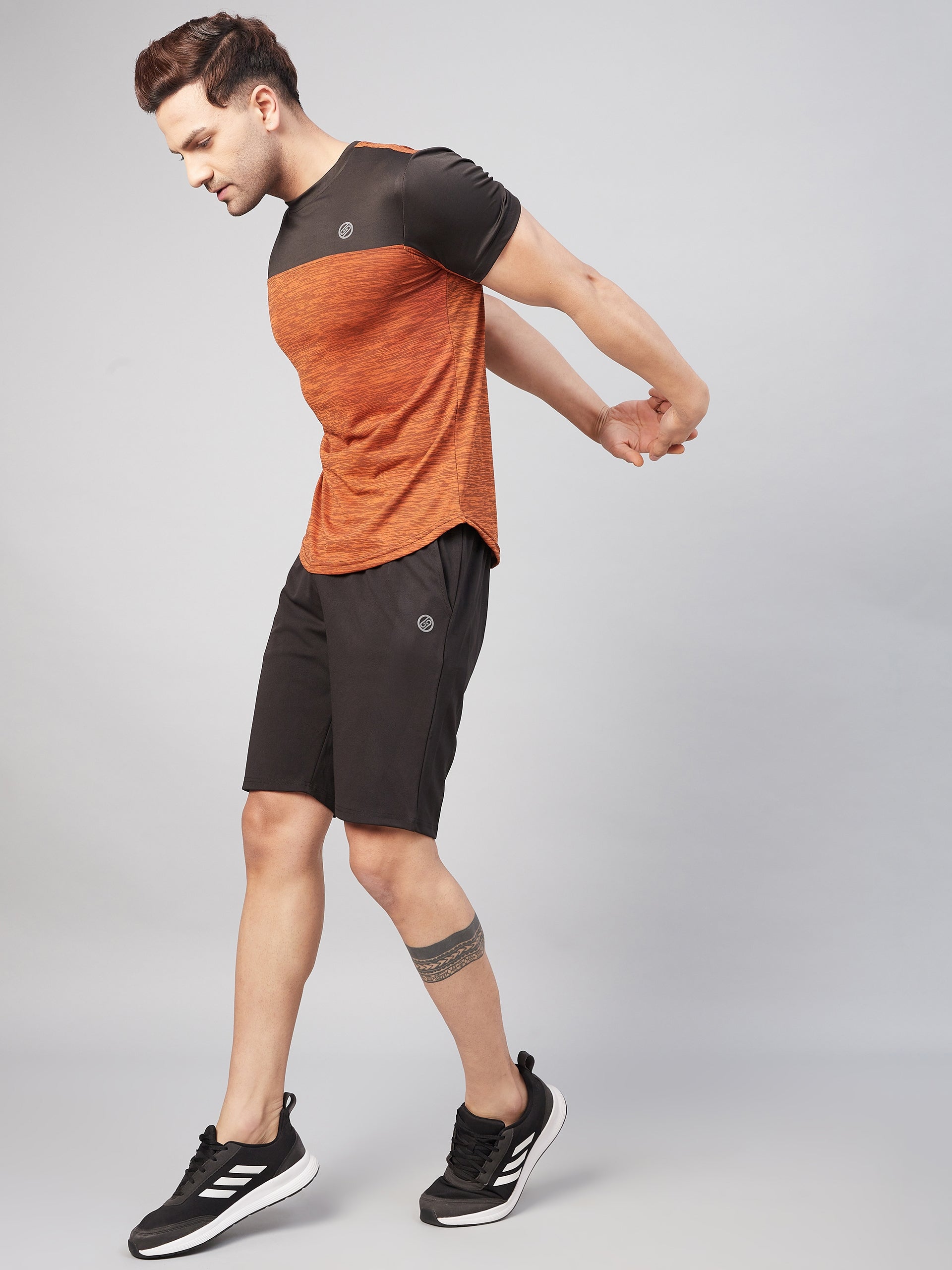 short,shorts,blue short,grey melange short,