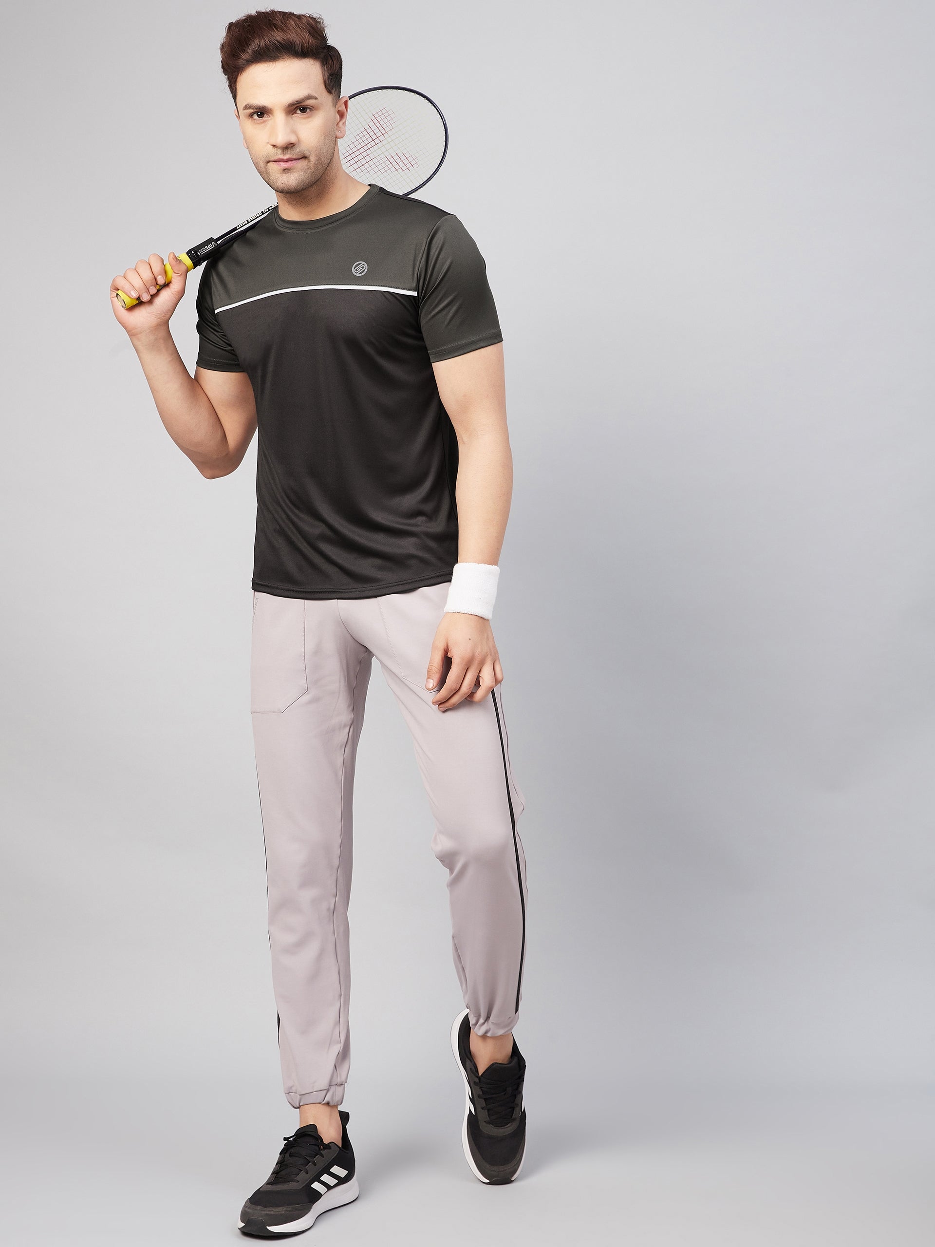 active t-shrit,sports tshirts,grey melange