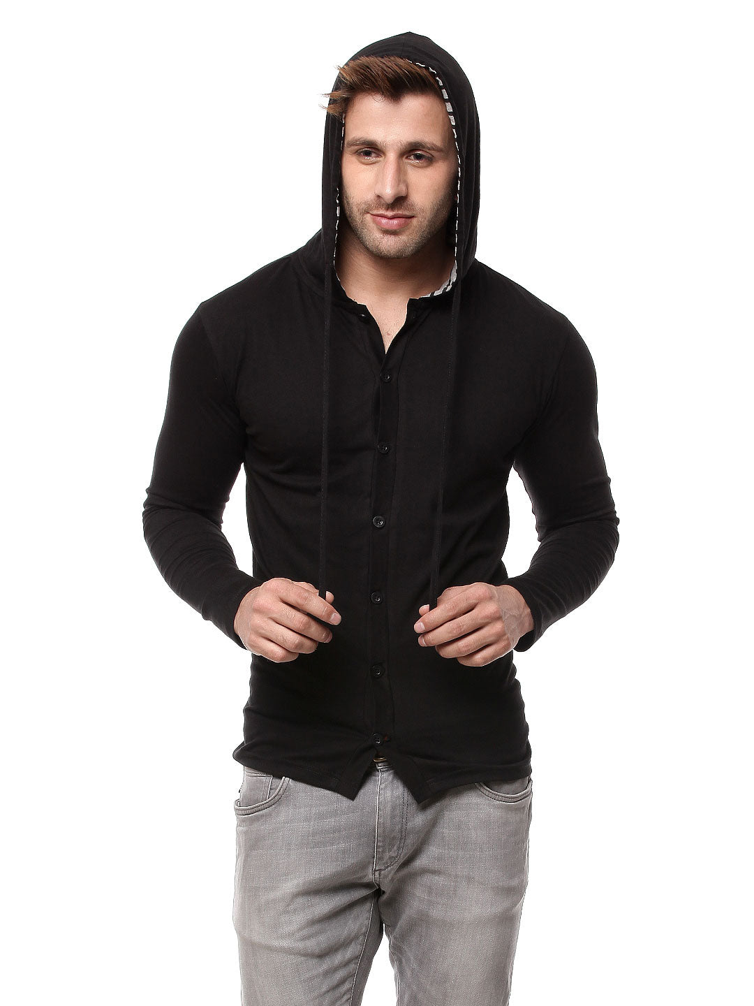 Black  Hooded T-Shirt