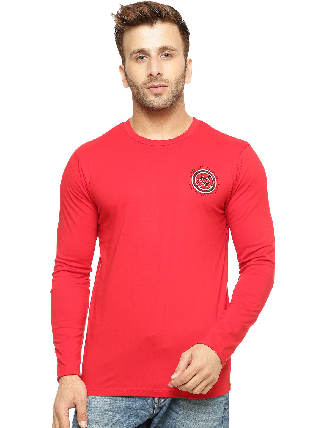 Red  Round Neck T-Shirt