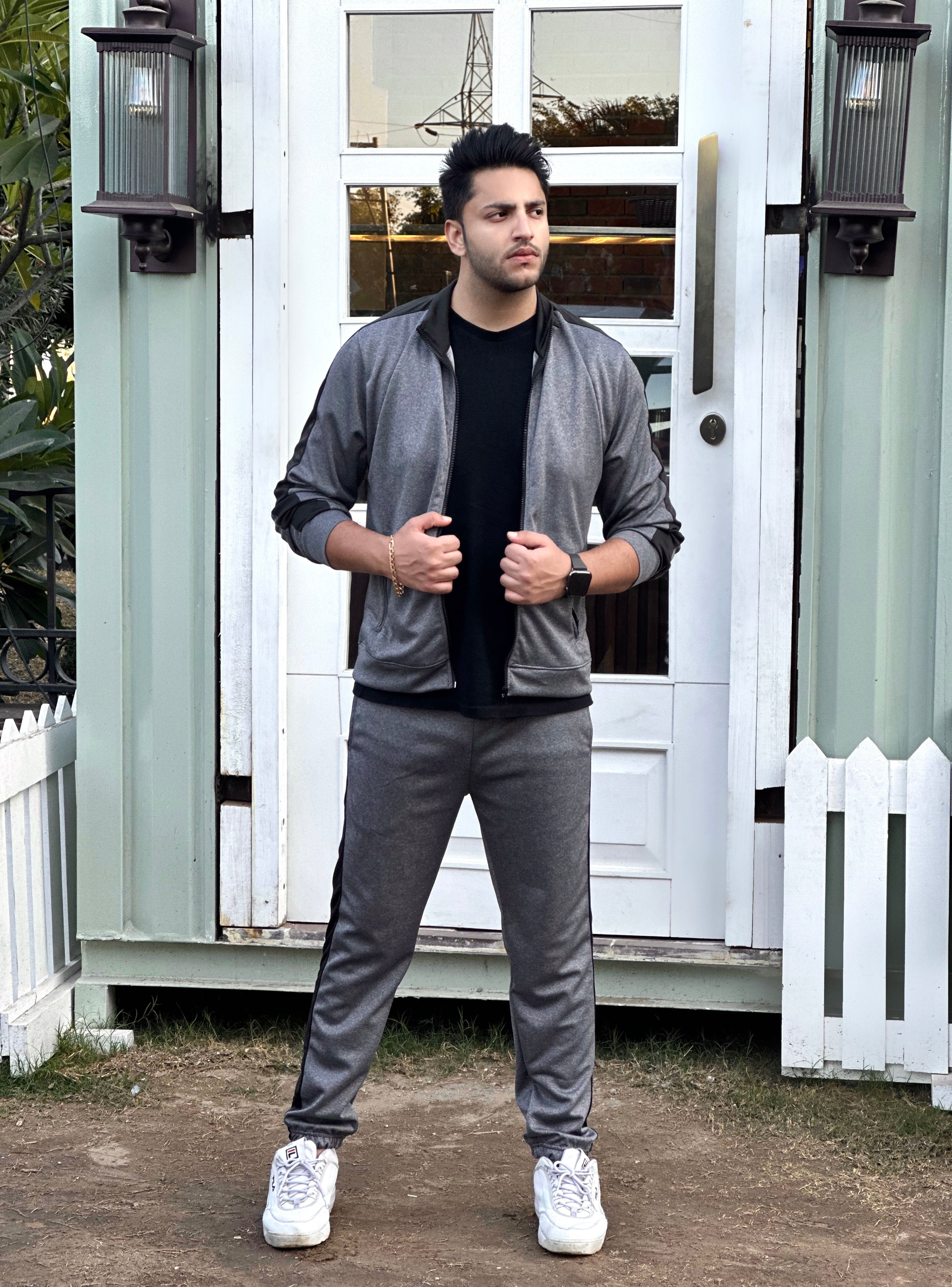 Grey Sportswear Co-ords Track Suit